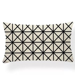 💙Black & Beige Geometric Pillowcase (#5)